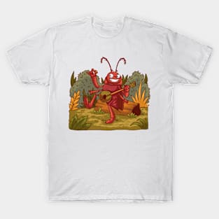 Cockroach Playing Music T-Shirt